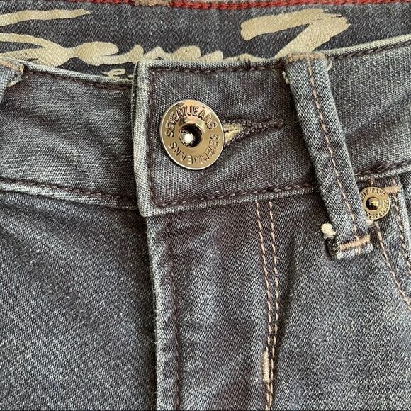 Seven 7 Medium to Dark Wash Bootcut Jeans, Size 4 - Picture 7 of 13